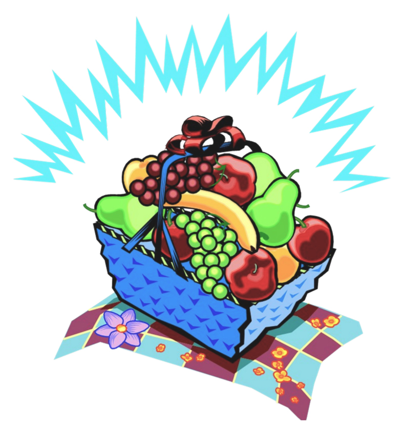 basket of fruit artwork